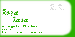 roza kasa business card