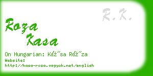 roza kasa business card